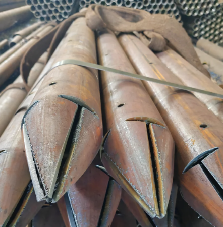 蛟河出尖打孔加工无缝注浆钢花管注浆管厂家